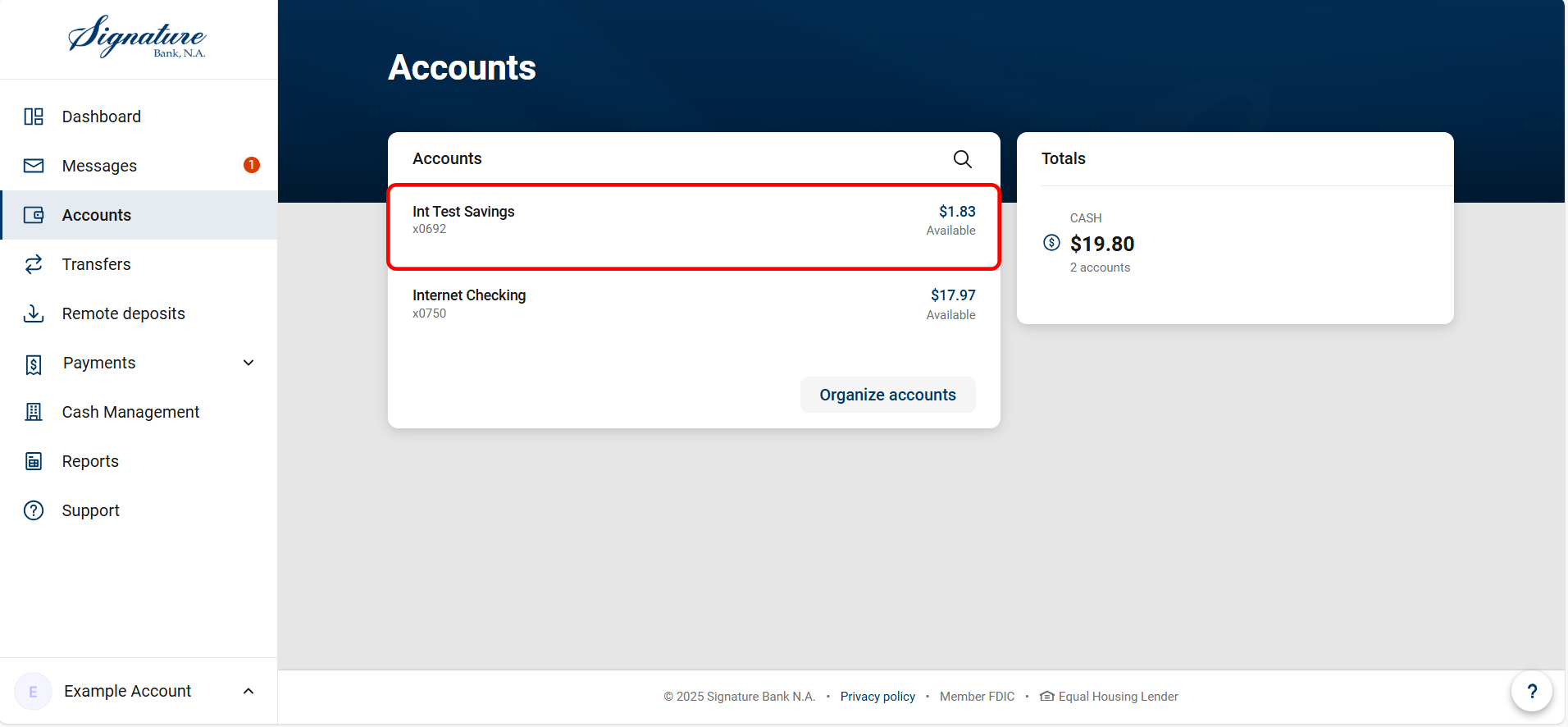 Accounts List-Select