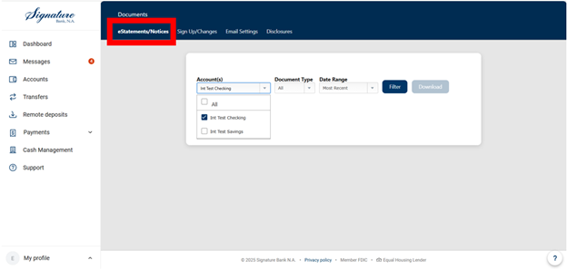 Accessing eStatements 4