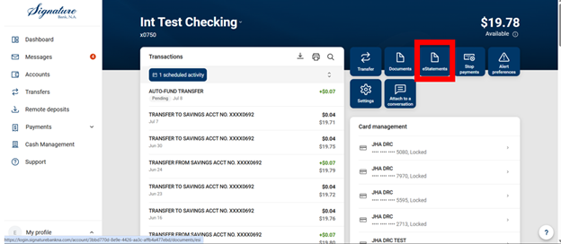 Accessing eStatements 3